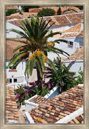 Framed Spain, Andalusia, Zahara Rooftops in the Andalusian White Village Print