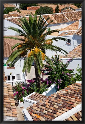 Framed Spain, Andalusia, Zahara Rooftops in the Andalusian White Village Print