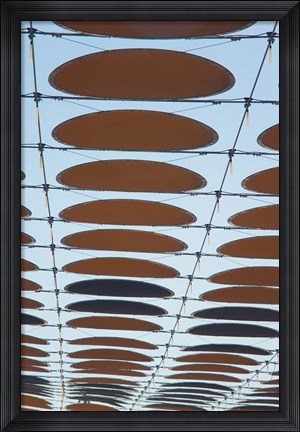 Framed Spain, Aragon, Zaragoza Expo Site, Awning of Dots Print