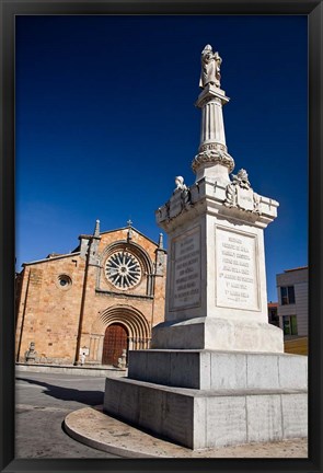 Framed Spain, Avila St Peter&#39;s Church in the Plaza De Santa Teresa Print