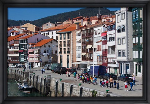 Framed Spain, Basque Country, Vizcaya, Lekeitio Harbor Print