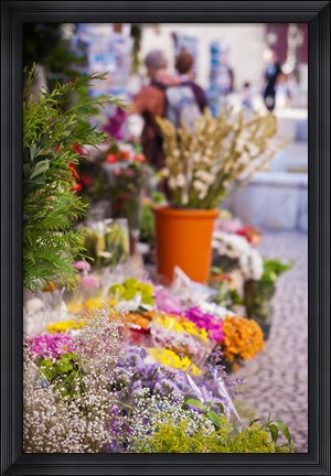 Framed Spain, Cadiz, Plaza de Topete Flower Market Print