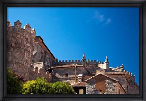 Framed Spain, Castilla y Leon Region, Avila Avila Cathedral detail Print