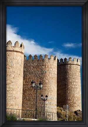 Framed Spain, Castilla y Leon Region, Avila Scenic Medieval City Walls Print