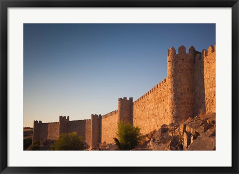 Framed Spain, Castilla y Leon, Avila Fortification Walls Print