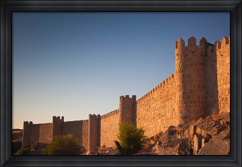 Framed Spain, Castilla y Leon, Avila Fortification Walls Print
