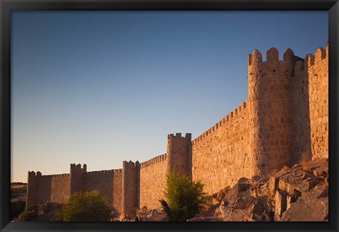 Framed Spain, Castilla y Leon, Avila Fortification Walls Print