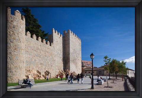 Framed Spain, Castilla y Leon, Avila, Las Murallas, Walls Print