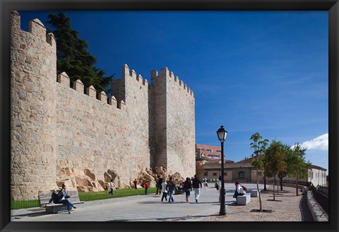 Framed Spain, Castilla y Leon, Avila, Las Murallas, Walls Print