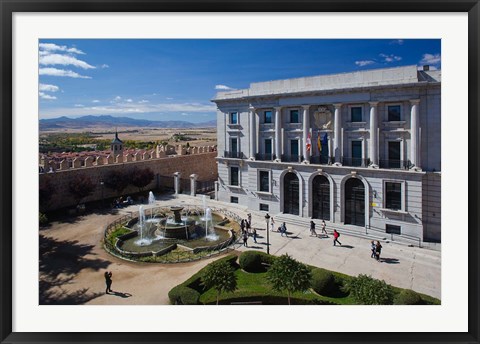Framed Spain, Castilla y Leon, Avila, Plaza Adolfo Suarez Print