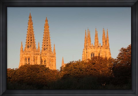 Framed Spain, Castilla y Leon, Burgos Cathedral, Dawn Print
