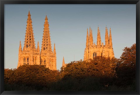 Framed Spain, Castilla y Leon, Burgos Cathedral, Dawn Print