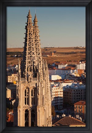 Framed Spain, Castilla y Leon, Burgos Cathedral, Sunset Print
