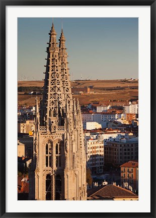 Framed Spain, Castilla y Leon, Burgos Cathedral, Sunset Print