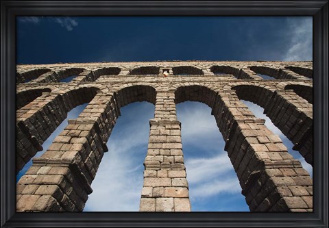 Framed Spain, Castilla y Leon, Segovia, Roman Aqueduct Print