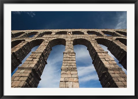Framed Spain, Castilla y Leon, Segovia, Roman Aqueduct Print