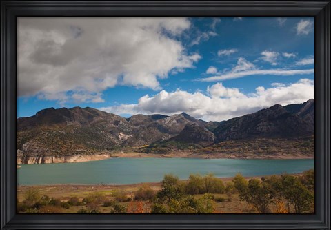 Framed Spain, Embalse de los Barrios de Luna Reservoir Print