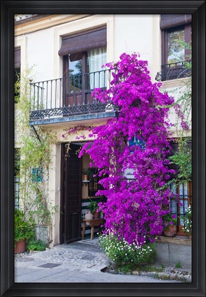 Framed Spain, Granada The entrance of Hotel America Print