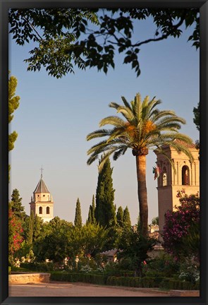 Framed Spain, Granada, Alhambra The Generalife gardens Print