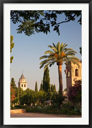 Framed Spain, Granada, Alhambra The Generalife gardens Print