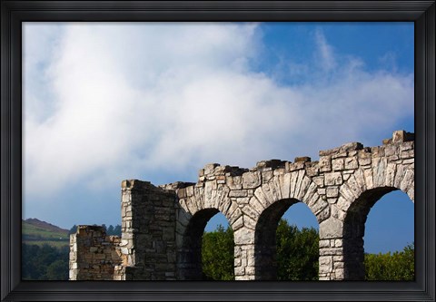 Framed Spain, Hondarribia, abbey ruins, Jaizkibel Road Print