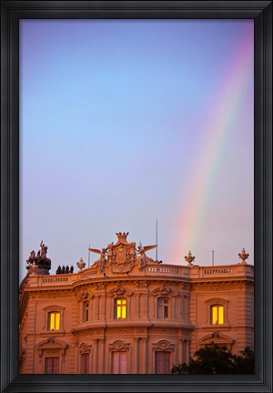 Framed Spain, Madrid, Plaza de Cibeles, Rainbow Print