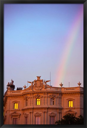 Framed Spain, Madrid, Plaza de Cibeles, Rainbow Print