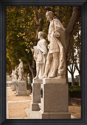 Framed Spain, Madrid, Plaza de Oriente, Statues of Kings Print