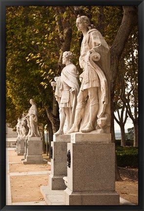 Framed Spain, Madrid, Plaza de Oriente, Statues of Kings Print