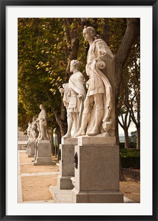 Framed Spain, Madrid, Plaza de Oriente, Statues of Kings Print