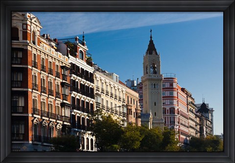 Framed Spain, Madrid, Salamanca Area, Calle de Alcala Print