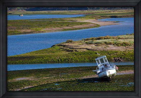 Framed Spain, San Vicente de la Barquera, River Estuary Print