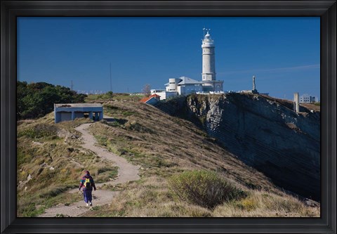 Framed Spain, Santander, Cabo Mayor Lighthouse Print