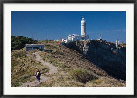 Framed Spain, Santander, Cabo Mayor Lighthouse Print