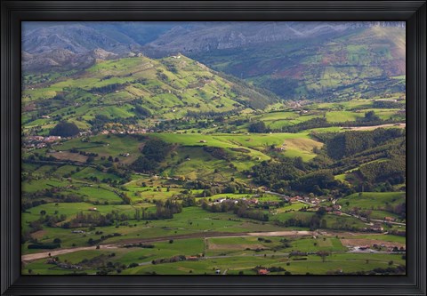 Framed Spain, Santander, View from Pena Cabarga mountain Print