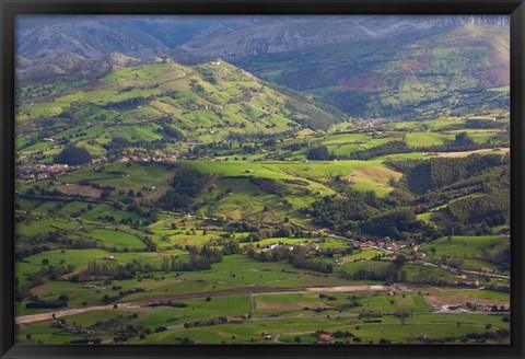 Framed Spain, Santander, View from Pena Cabarga mountain Print