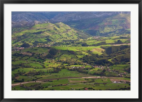 Framed Spain, Santander, View from Pena Cabarga mountain Print