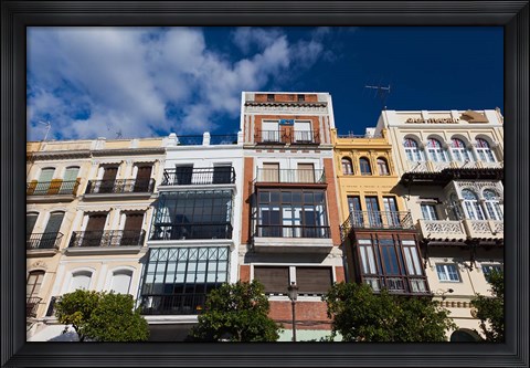 Framed Spain, Seville, Avenida Constitucion Avenue Print