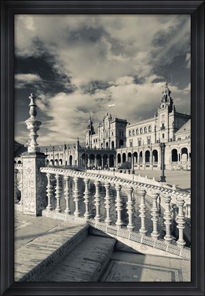 Framed Spain, Seville, buildings of the Plaza Espana Print