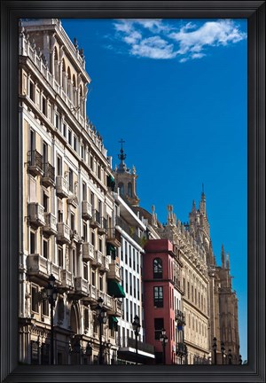 Framed Spain, Spain, Seville, Avenida Constitucion avenue Print