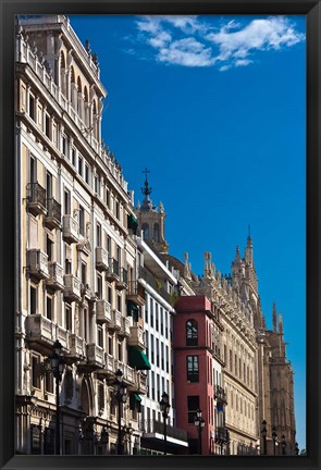 Framed Spain, Spain, Seville, Avenida Constitucion avenue Print