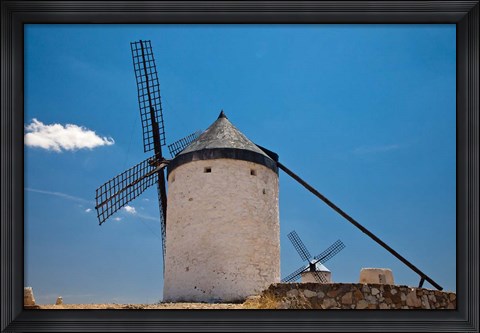 Framed Spain, Toledo Province, Consuegra La Mancha windmills Print