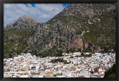 Framed Spain, Ubrique, Andalucian White Village Print