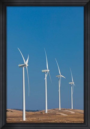 Framed Spain, Vejer de la Frontera area, Modern Windmills Print