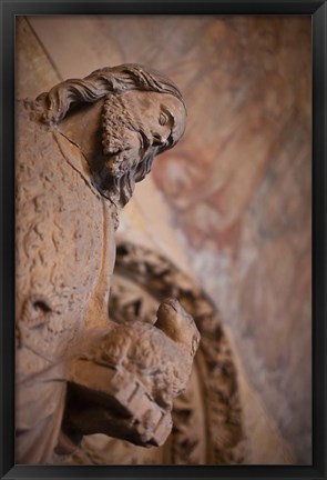 Framed Statue of Saint John the Baptist, Leon, Spain Print