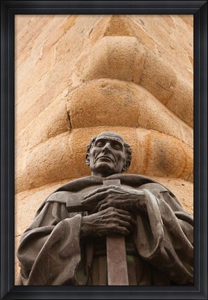 Framed Statue of San Pedro de Alcantara, Caceres, Spain Print