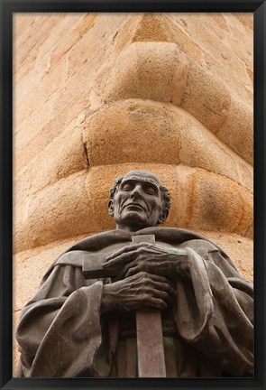 Framed Statue of San Pedro de Alcantara, Caceres, Spain Print