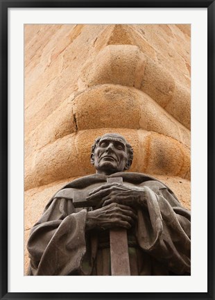 Framed Statue of San Pedro de Alcantara, Caceres, Spain Print