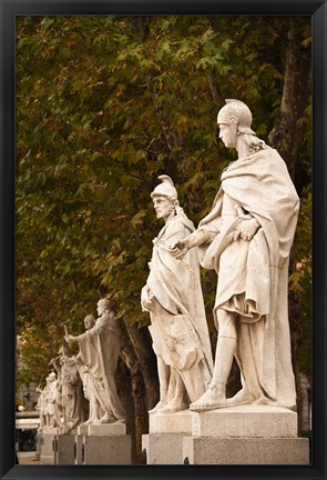 Framed Statues of Spanish Kings, Royal Palace, Madrid, Spain Print