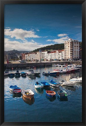 Framed Town And Harbor View, Castro-Urdiales, Spain Print